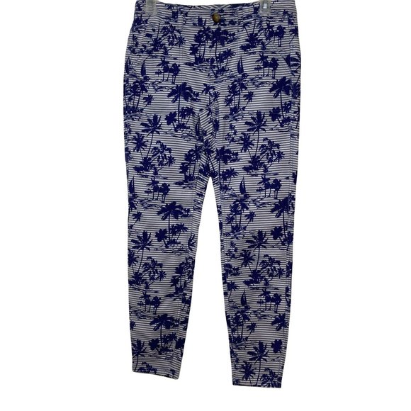 Vineyard Vines Blue Palm Tree Print Pants 4 - Picture 1 of 9